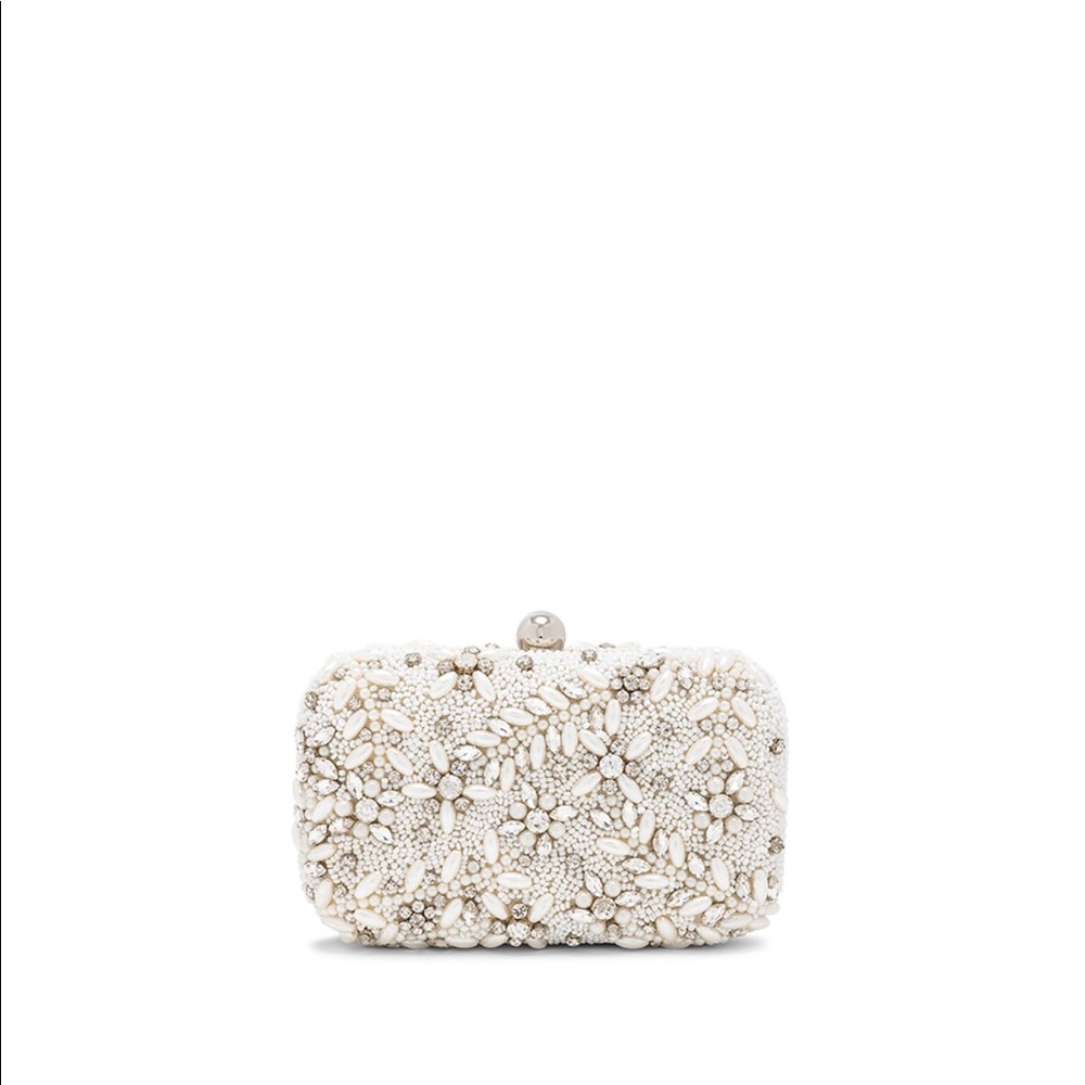 From St Xavier Talon Box Clutch - Ivory